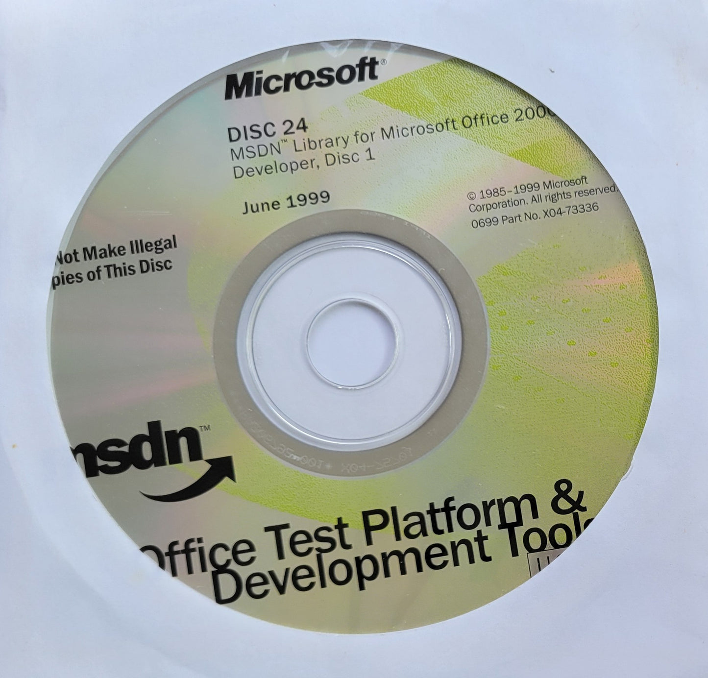 Vintage - Microsoft MSDN Library for Office 2000, 1999