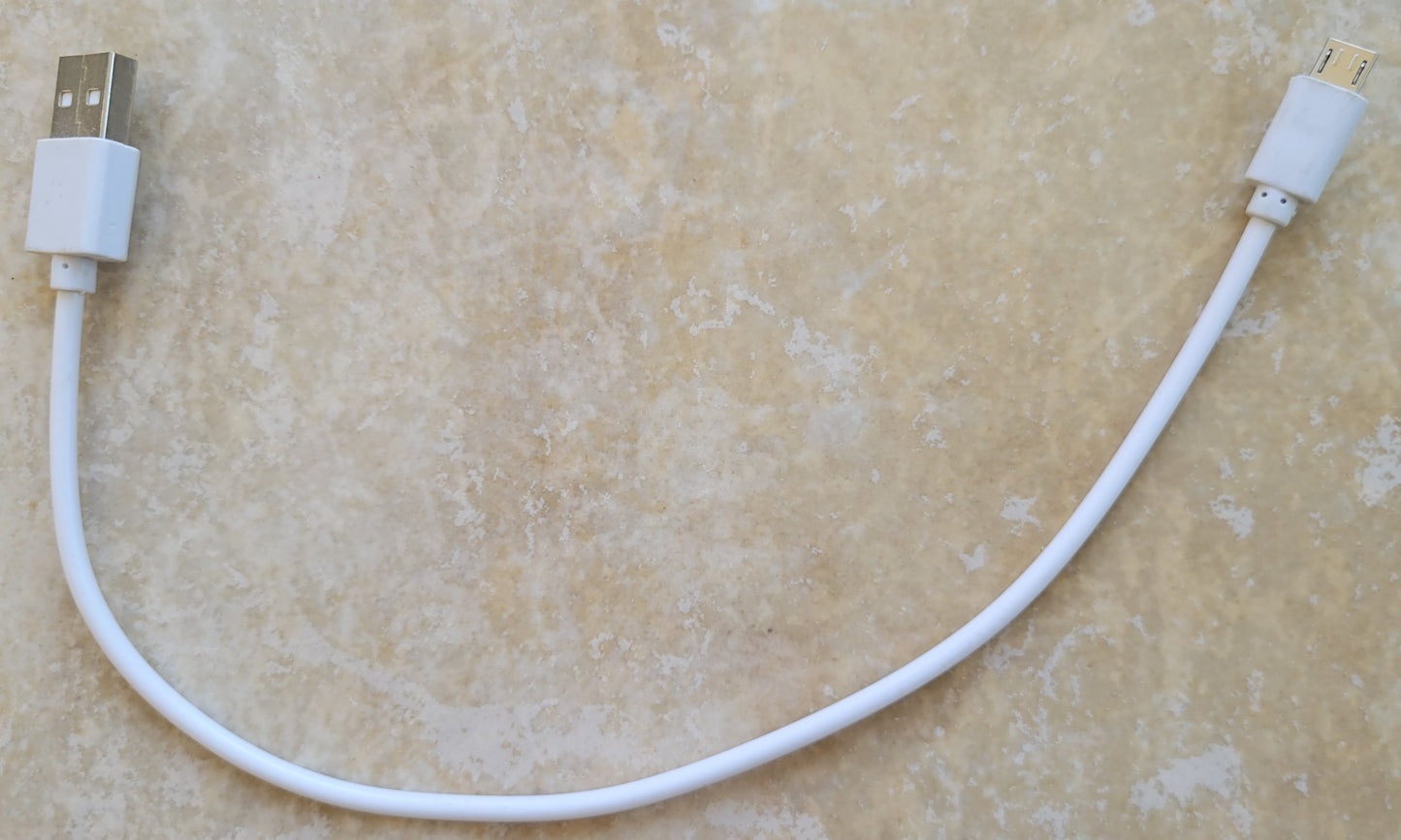 Short USB to Micro USB Cable, 1 Foot, White
