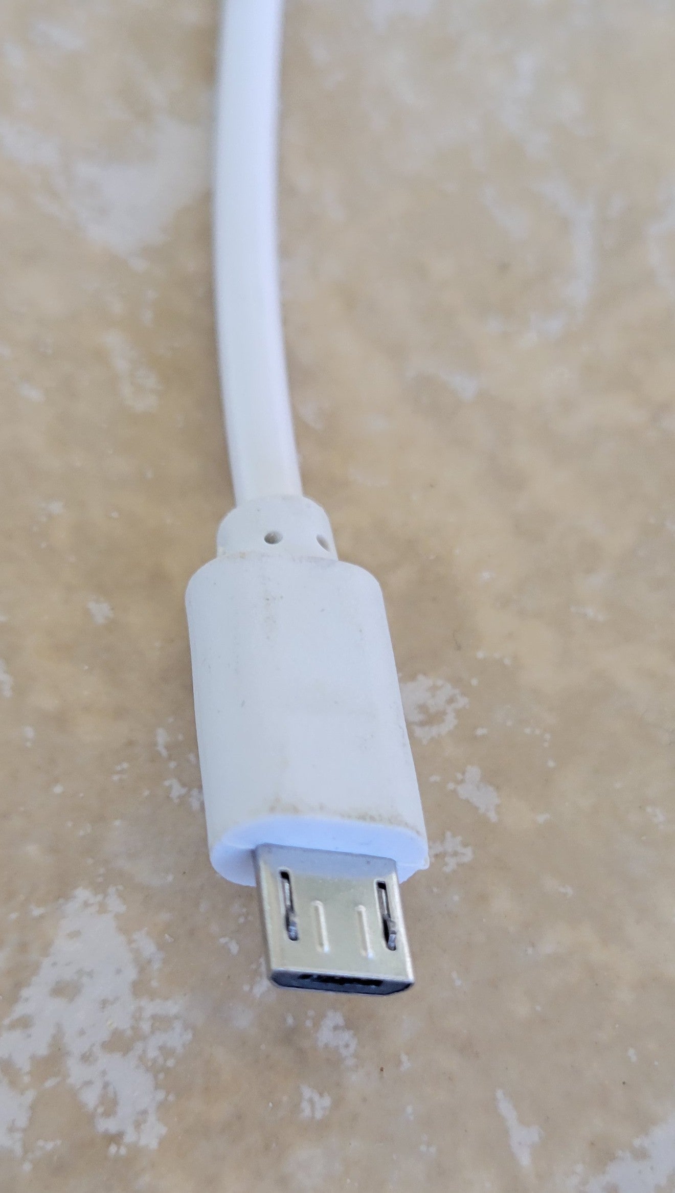 Short USB to Micro USB Cable, 1 Foot, White