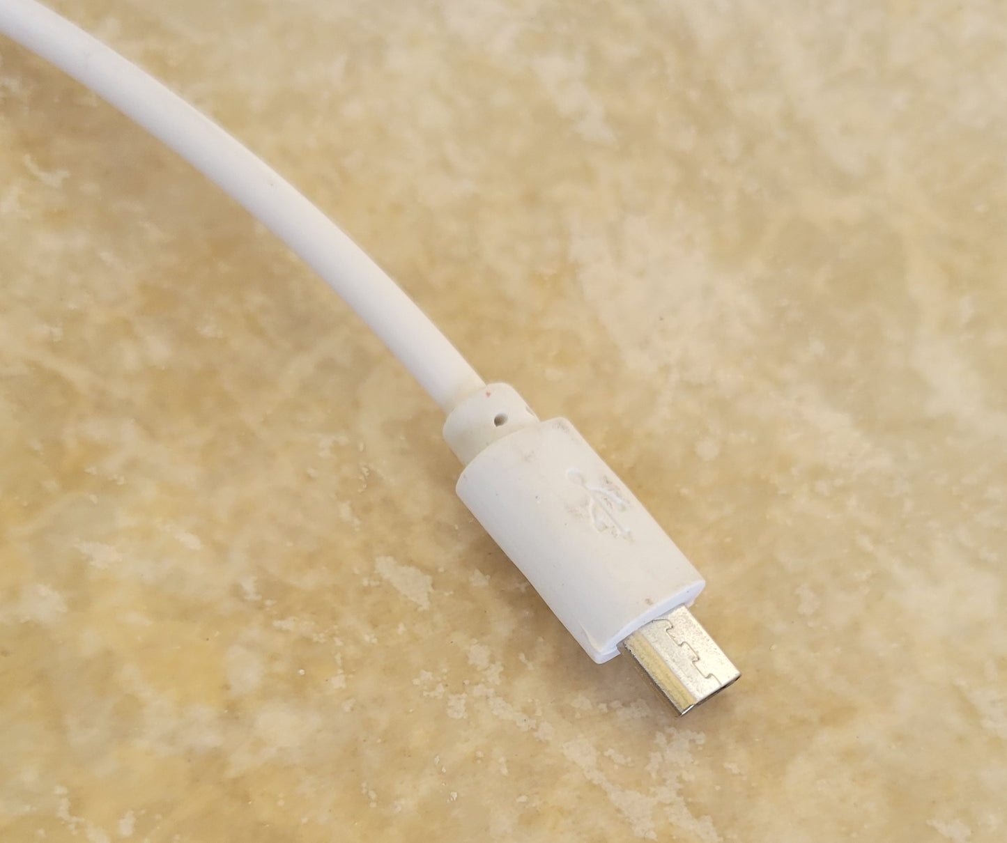 Short USB to Micro USB Cable, 1 Foot, White