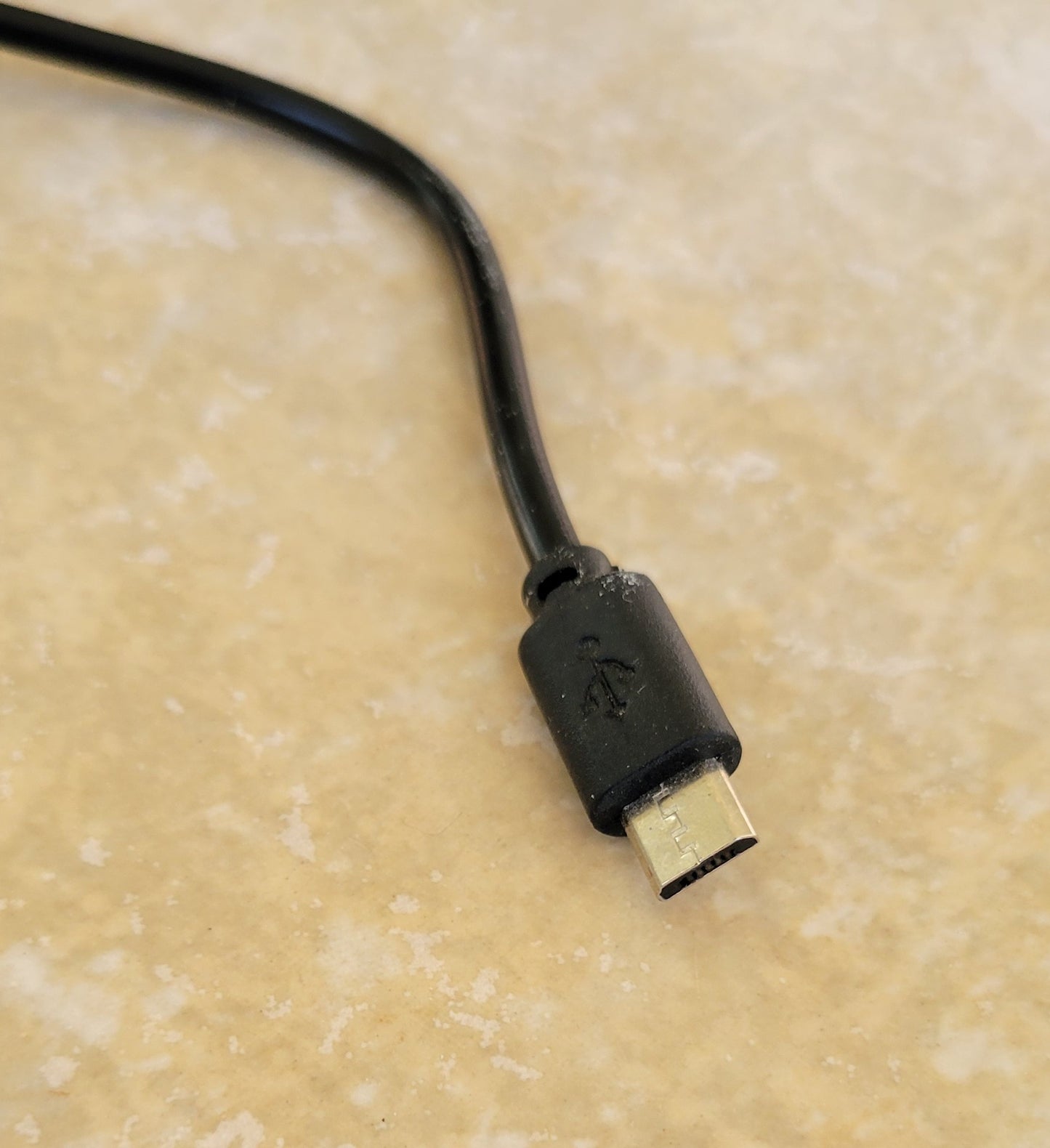 Short USB to Micro USB Cable, 1 Foot, Black