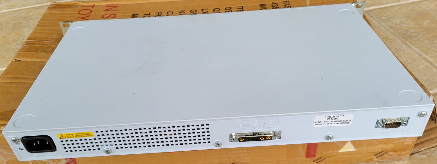 3COM SuperStack3 24-Port Manageable Switch 4226T, 3C17300, RJ-45 BaseT