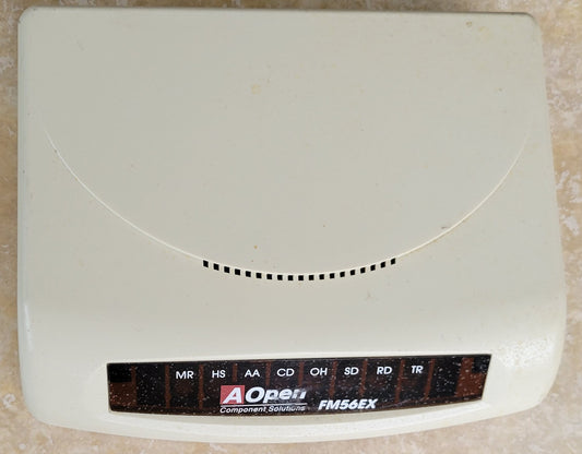 AOpen FM56EX External Modem, RS-232 Serial Port, RJ-11 Phone Jack