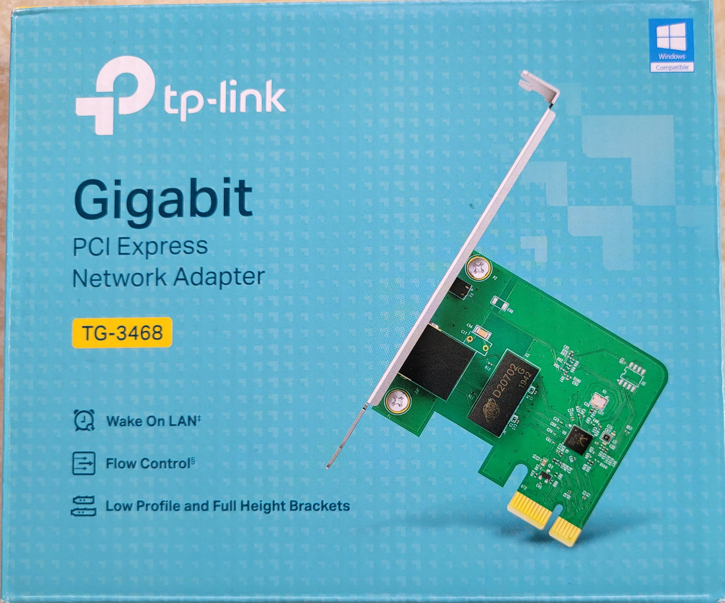 TP-Link Gigabit PCI Express Network Adapter, TG-3468, Wake On LAN