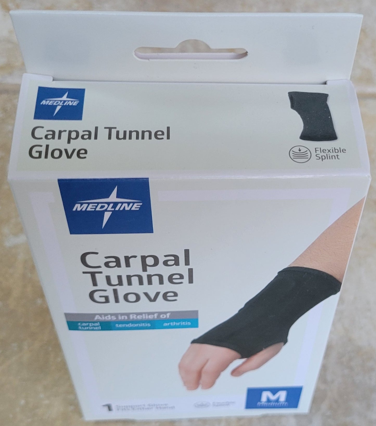Medline Carpal Tunnel Glove, Flexible Splint  UPC: 888277727222