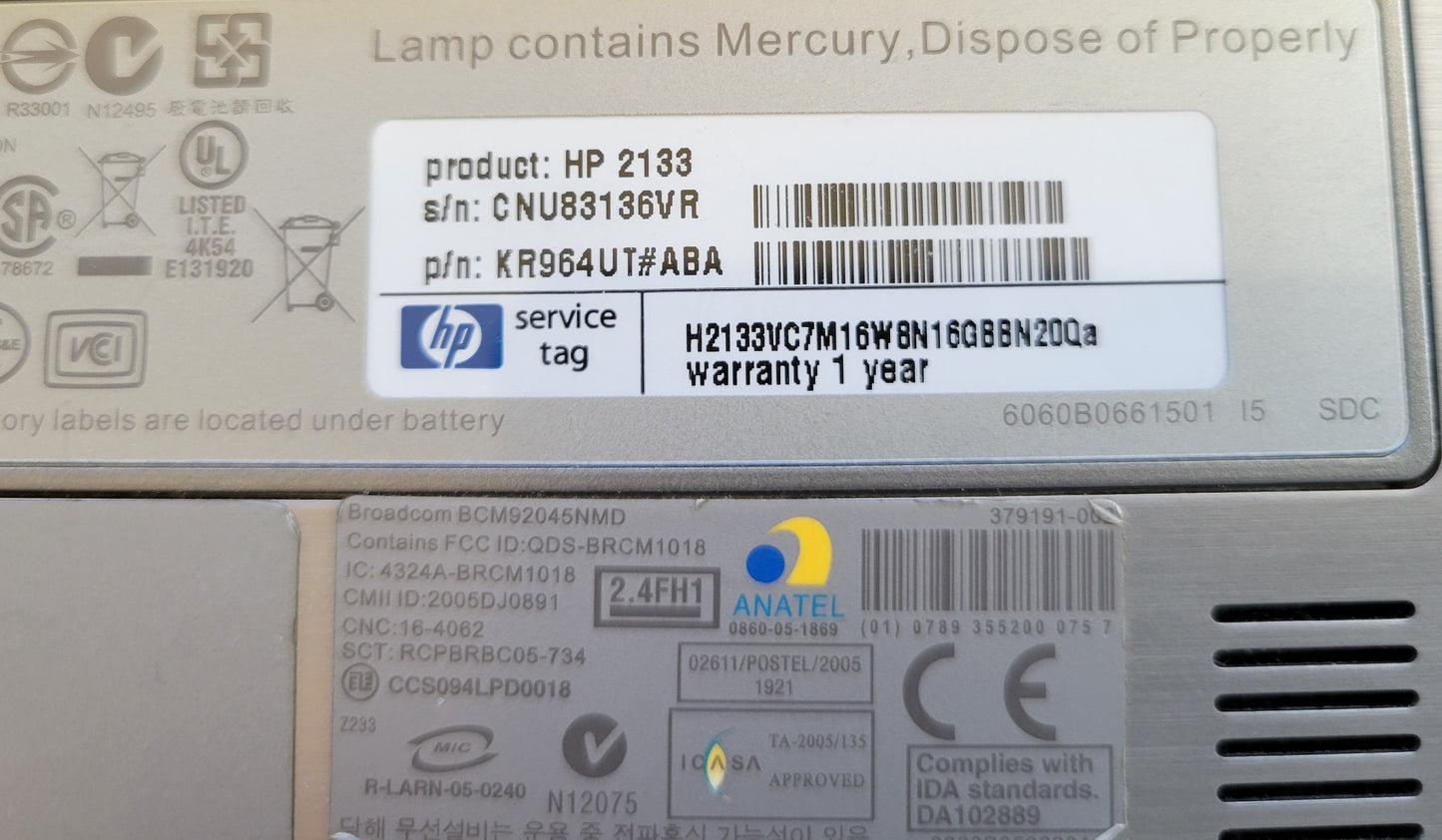 HP 2133 Mini Notebook