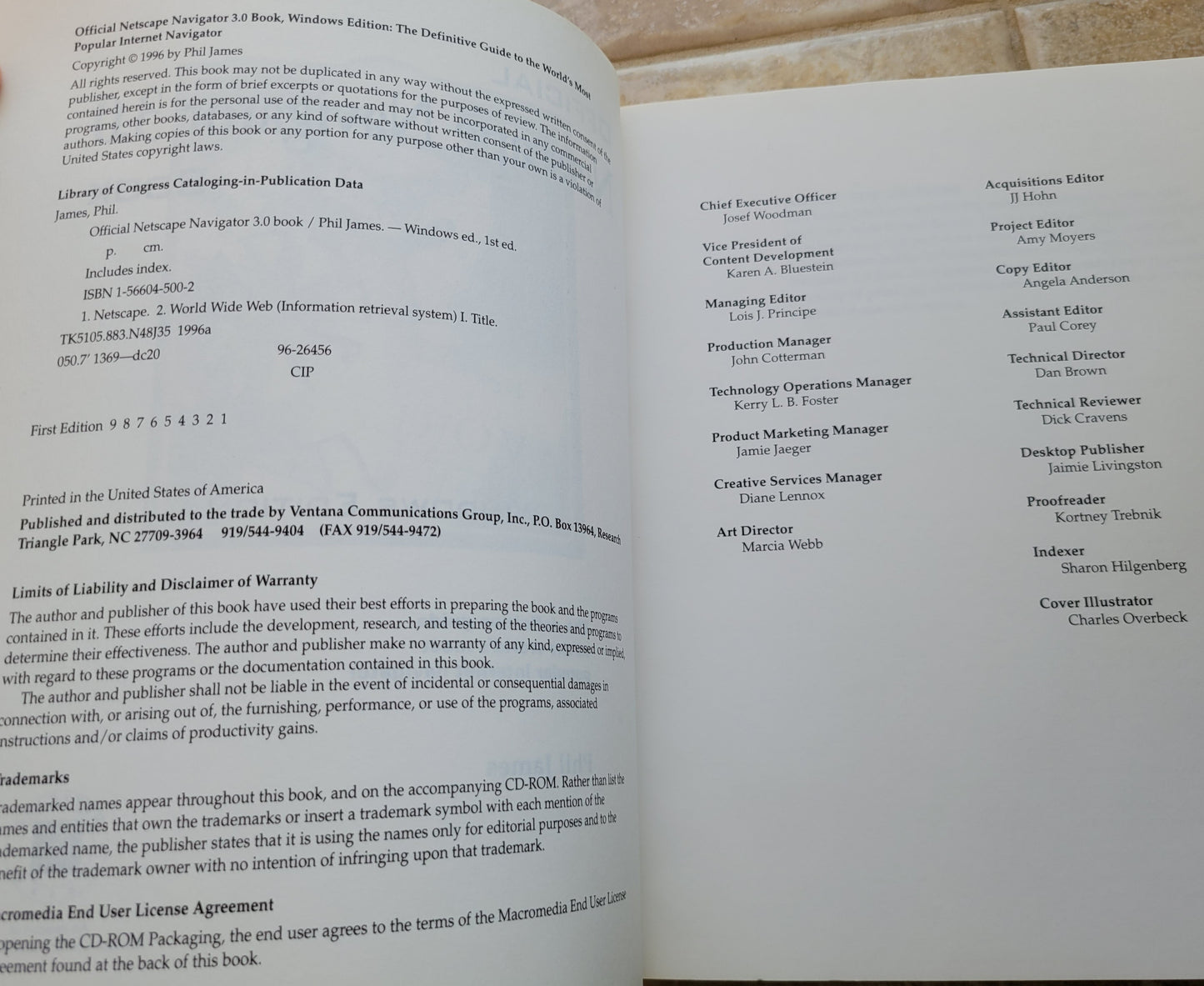 Vintage - Official Netscape Navigator 3.0, 1996