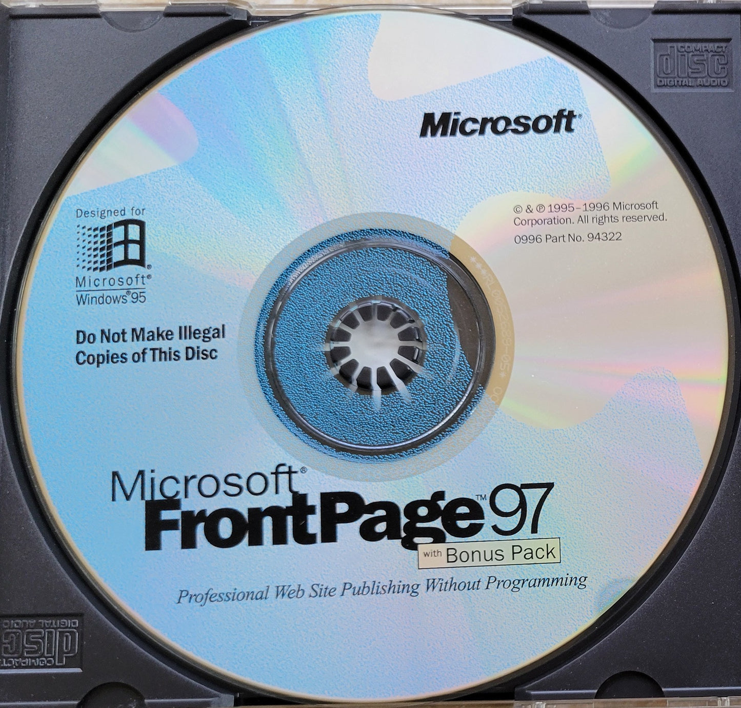 Vintage - Microsoft FrontPage 97 with Bonus Pack, 1996