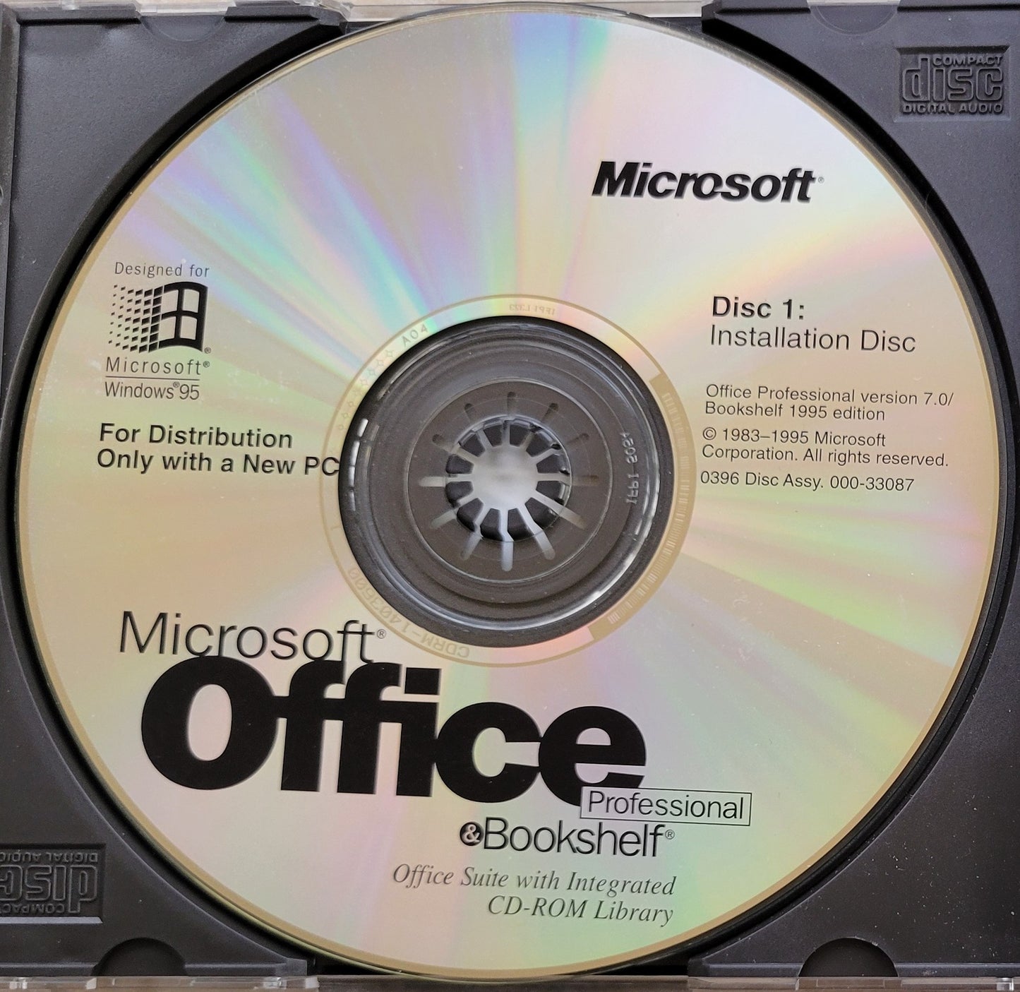 Vintage - Microsoft Office Professional & Bookshelf for Windows 95, 2 CDs, 1995