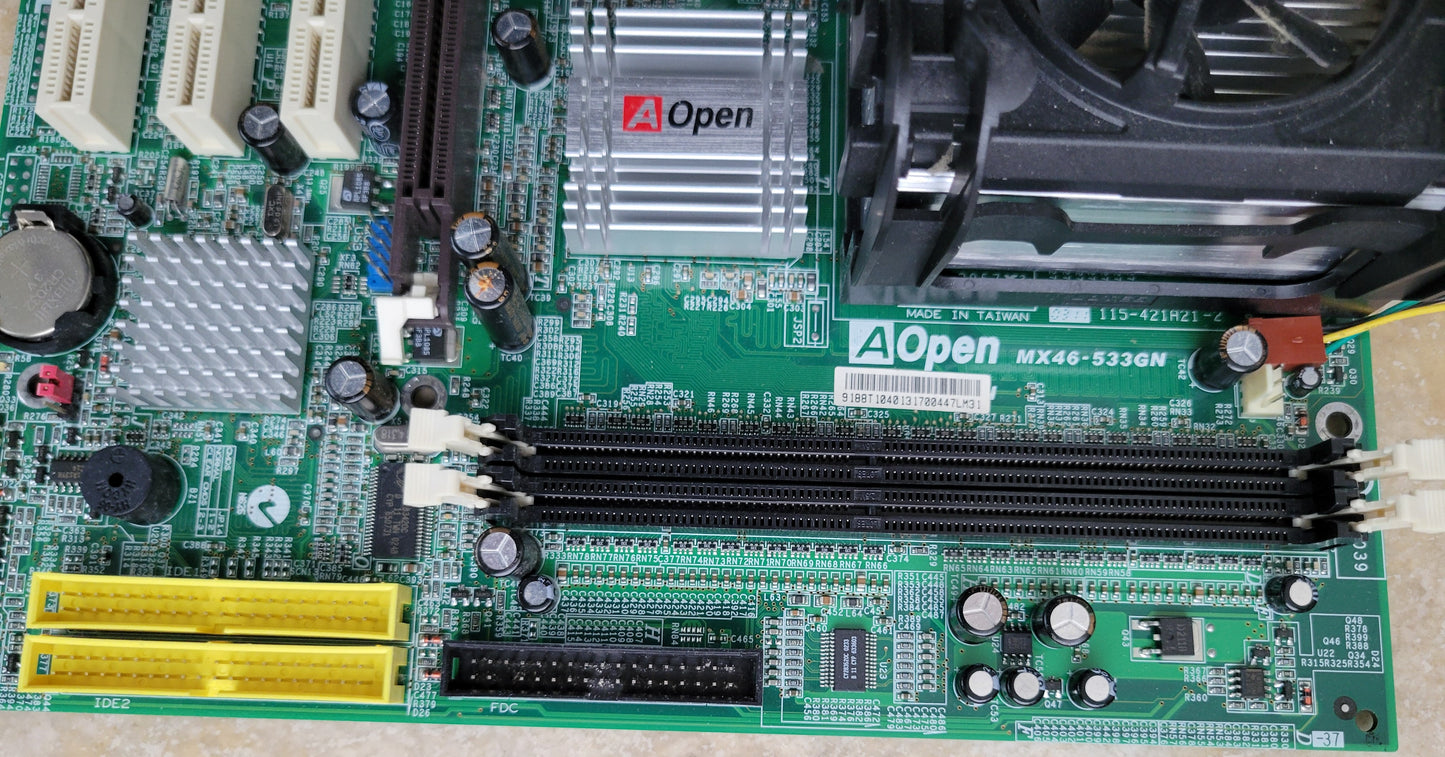 AOpen MX46-533GN Motherboard with CPU