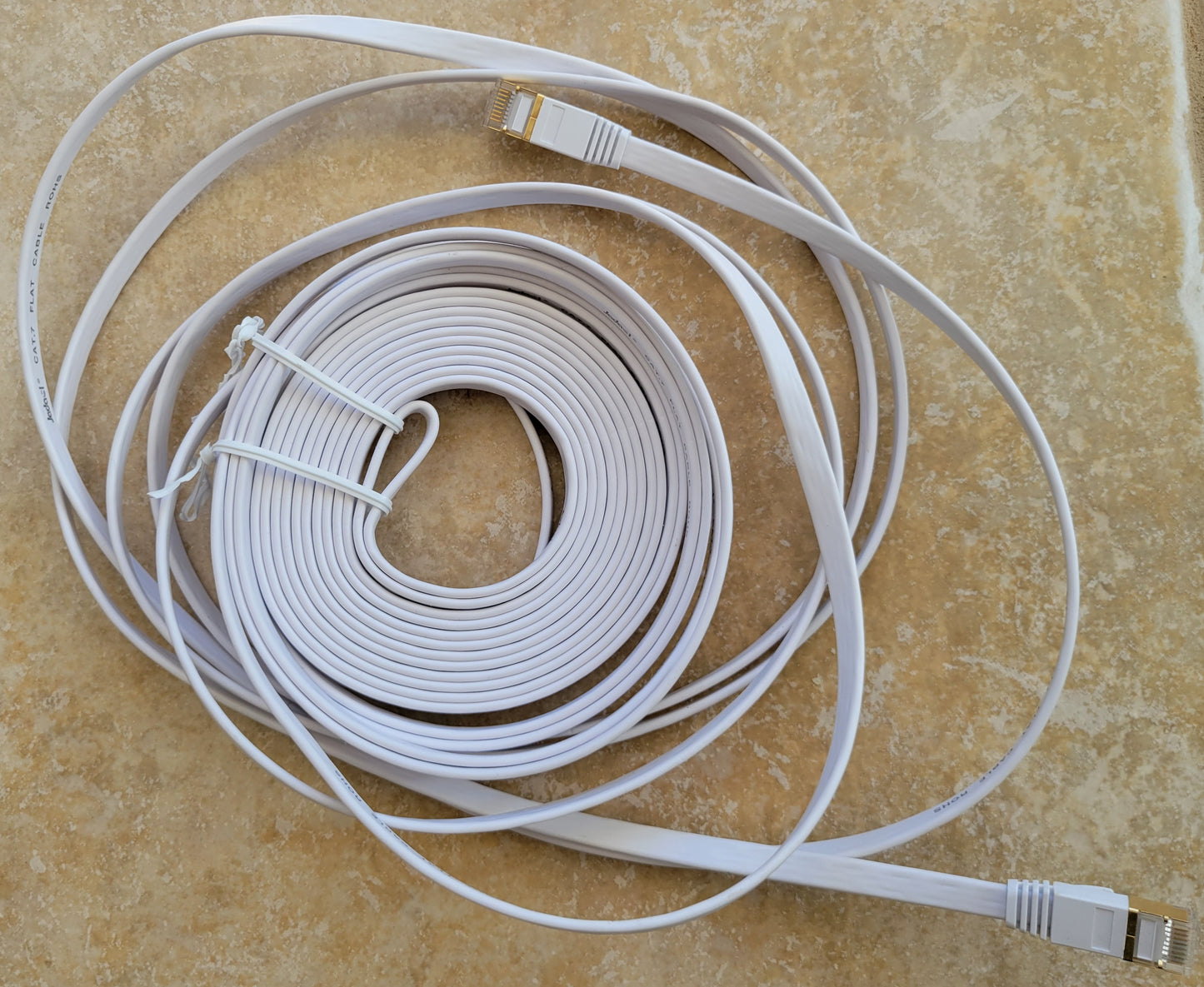 Jadaol Cat 7 Ethernet Cable 25 feet, Flat RJ45 LAN Patch Cable