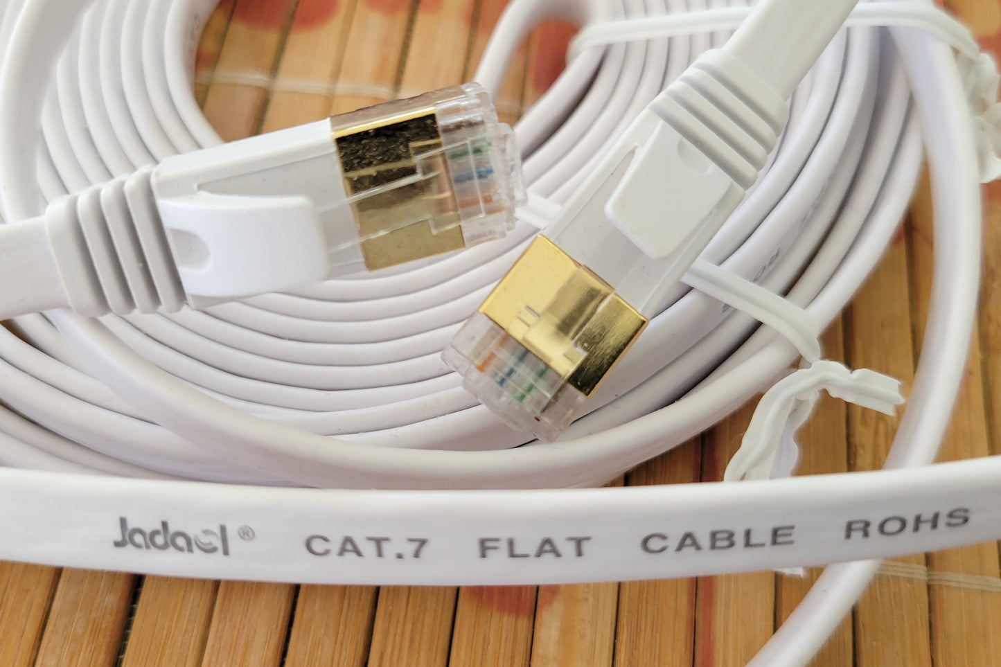 Jadaol Cat 7 Ethernet Cable 25 feet, Flat RJ45 LAN Patch Cable