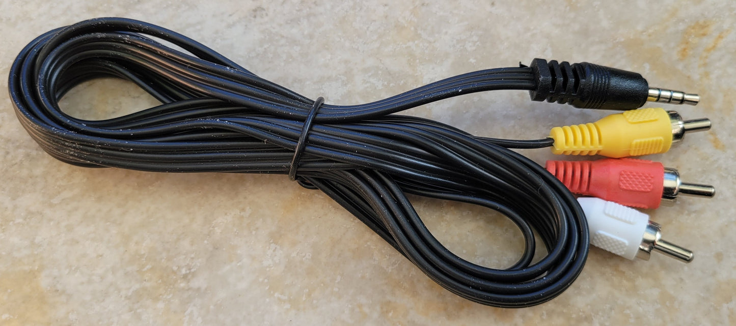 Audio/Video Jack to 3 RCA Composite Aux Cable, 3.5mm