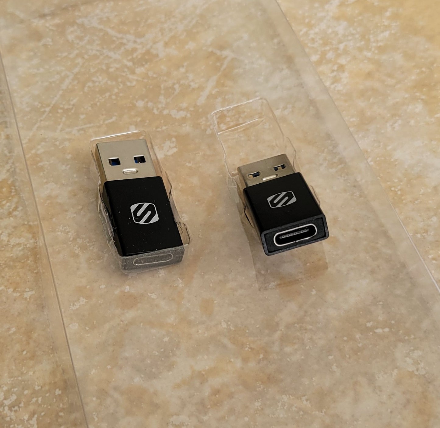 Mini USB A Male to USB Type C Female Adapter, 2-Pack