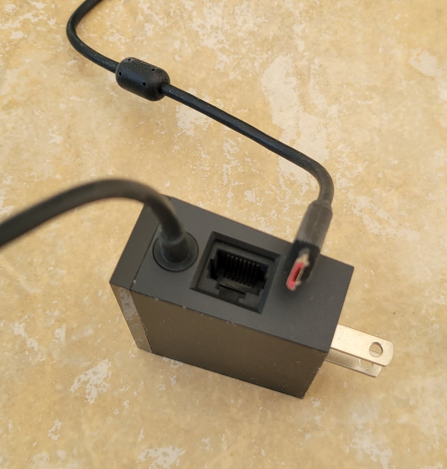 Micro USB to AC Power RJ-45 Female Port Adapter