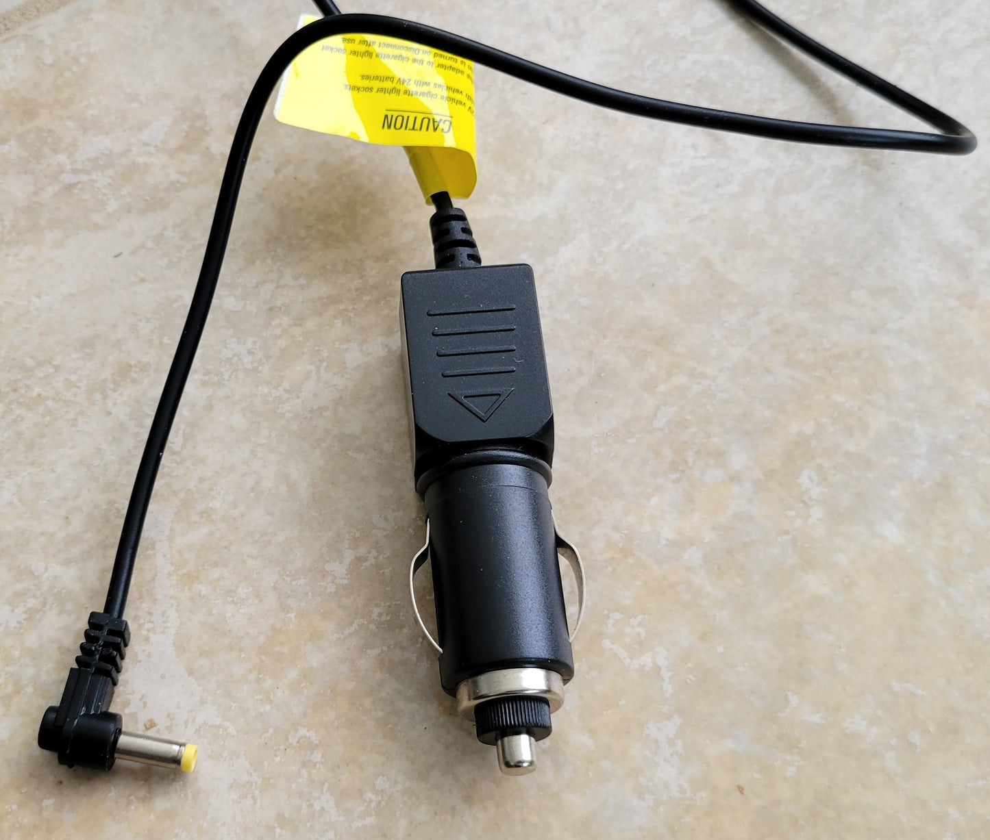Cigarette Lighter Charger to Yellow Barrel Jack Cable Adapter