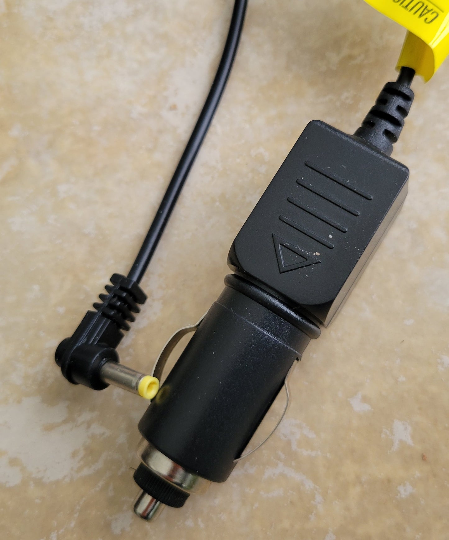Cigarette Lighter Charger to Yellow Barrel Jack Cable Adapter