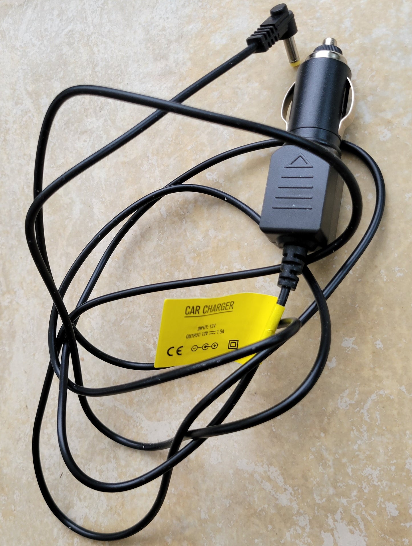 Cigarette Lighter Charger to Yellow Barrel Jack Cable Adapter