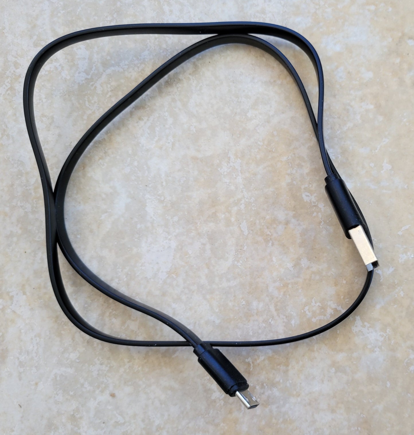 USB A to Micro USB Flat Cable, 2 Feet