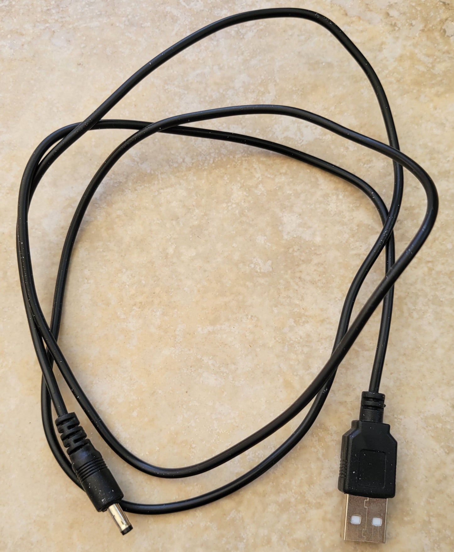 USB to DC Barrel Jack Power Cable - 5V DC Charging Cord