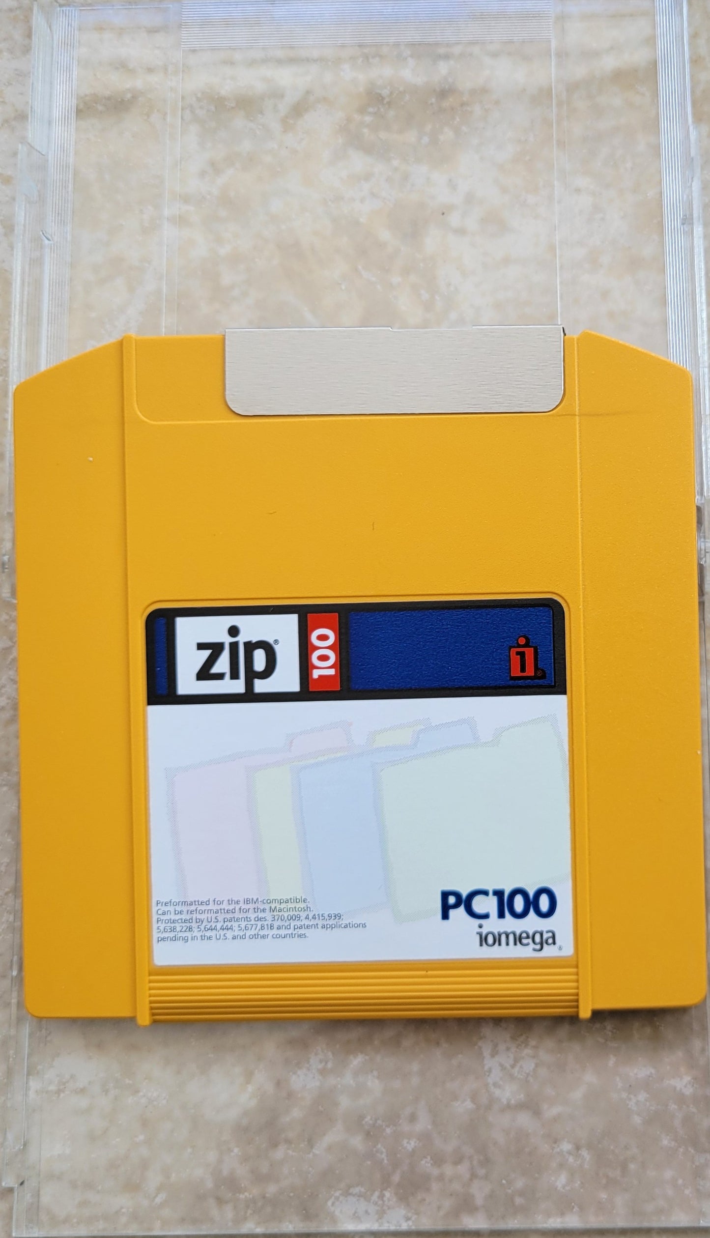 IOMEGA PC100 Zip Disk for Windows and Macintosh, Yellow