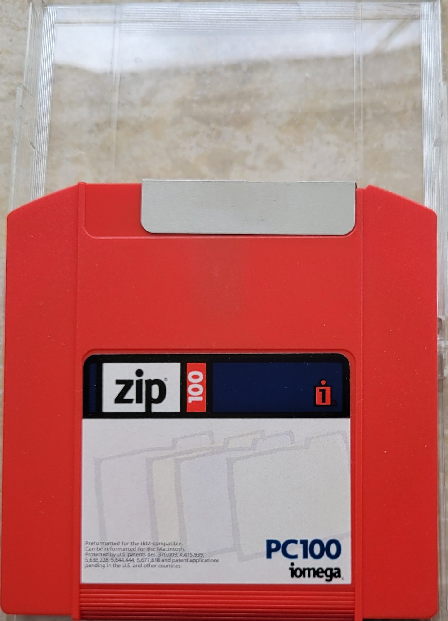 IOMEGA PC100 Zip Disk for Windows and Macintosh, Red