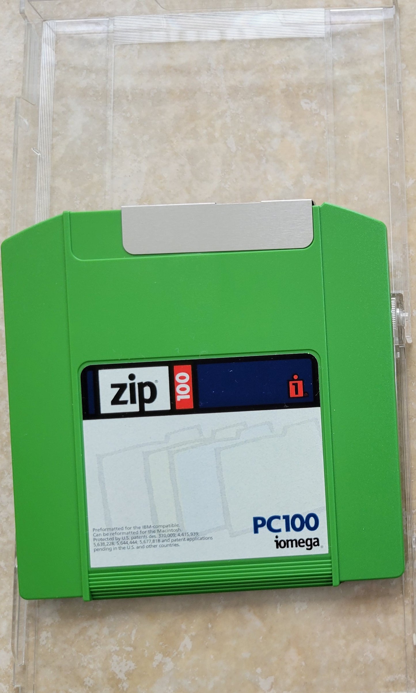 IOMEGA PC100 Zip Disk for Windows and Macintosh, Green