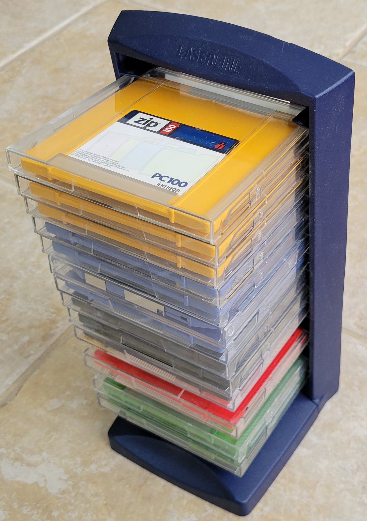 IOMEGA Zip Disk Organizer Rack Only (No Zip Disks)