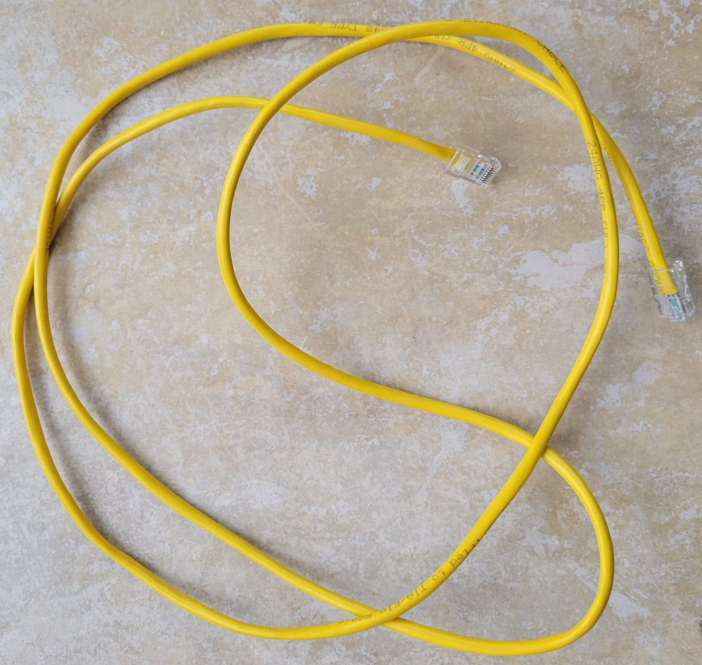 CAT 5E Ethernet Cable, 350MHz, RJ-45, 24 AWG 4PR, E310848, Yellow, 6 Feet