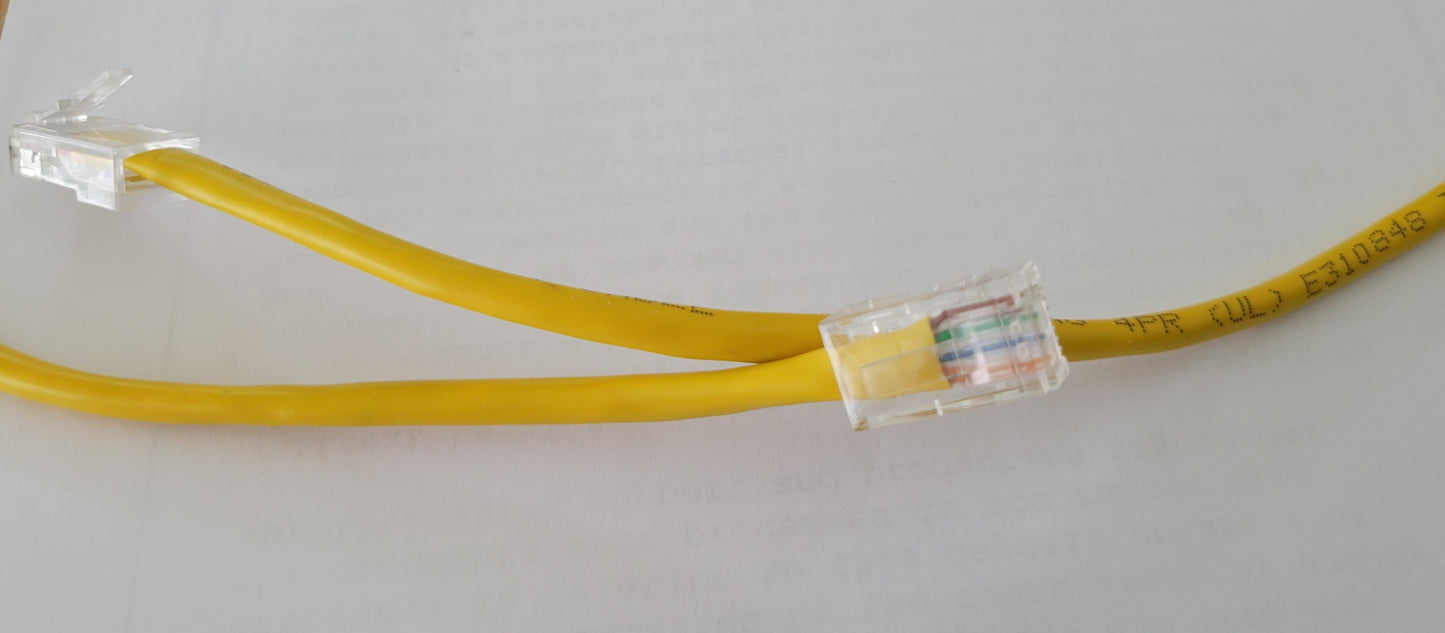 CAT 5E Ethernet Cable, 350MHz, RJ-45, 24 AWG 4PR, E310848, Yellow, 6 Feet
