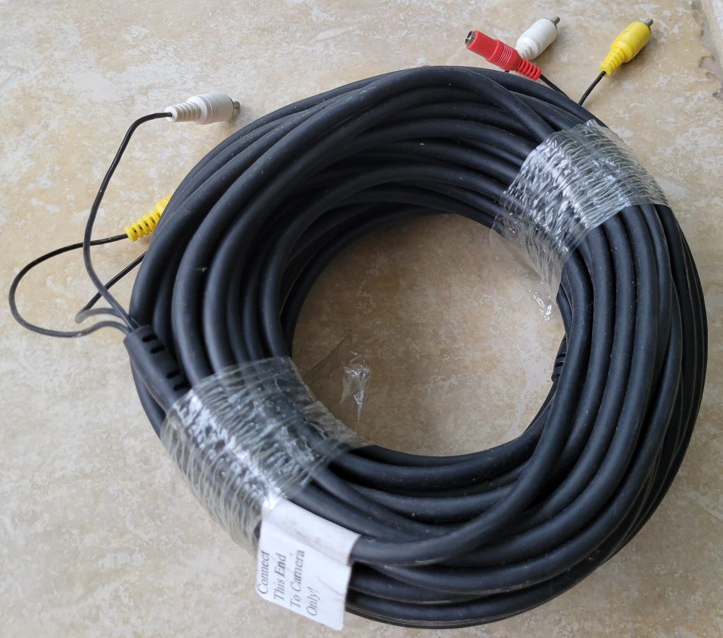 All-in-One CCTV Security Camera Extension Cable - Video, Audio & Power (RCA/DC)