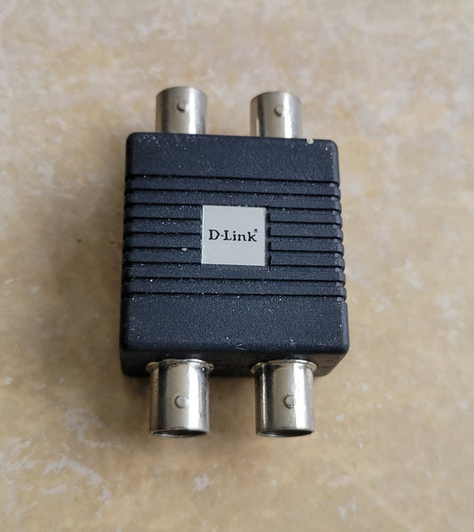 Vintage D-Link Media Converter, 10BASE-T RJ45 to 10BASE-2 BNC Adapter