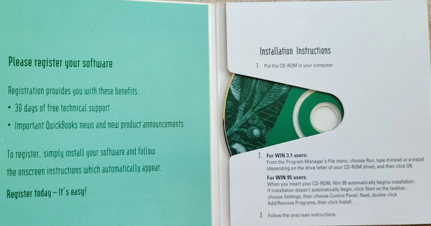 Vintage CD - QuickBooks for Windows, Version 5.0