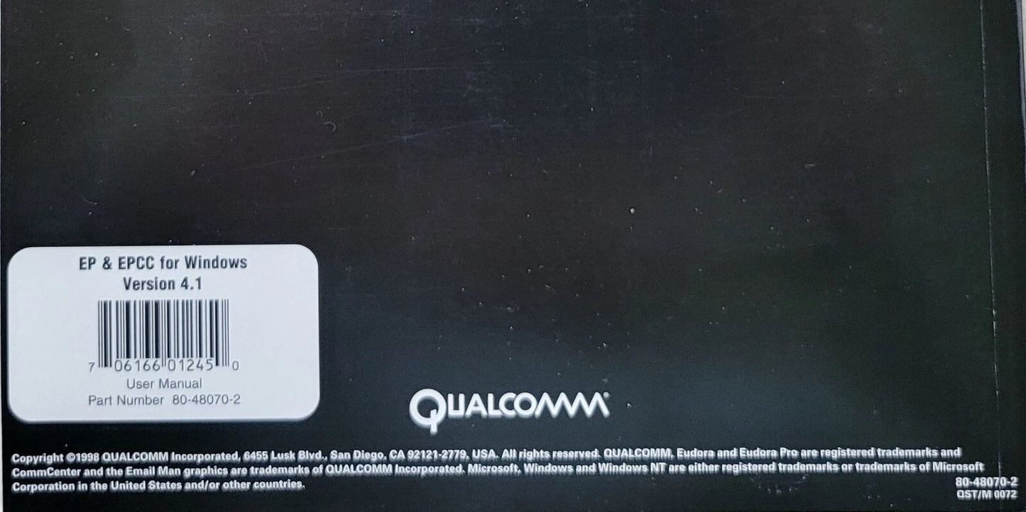 Vintage - Qualcomm: Eudora Pro Email - User Manual for Windows, ver 4.1