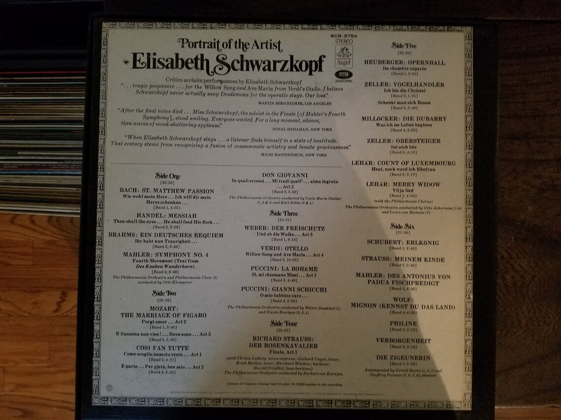LP Record - Portrait of the Artist: Elisabeth Schwarzkopf