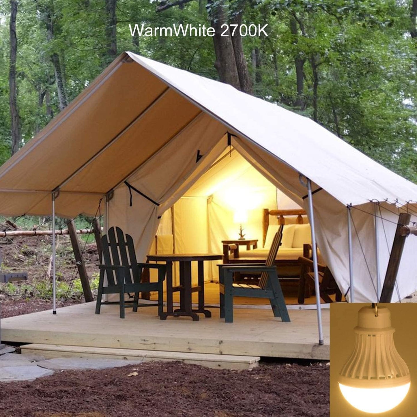 USB LED Light Bulb, Fits Most Portable Power Station & Solar Panel