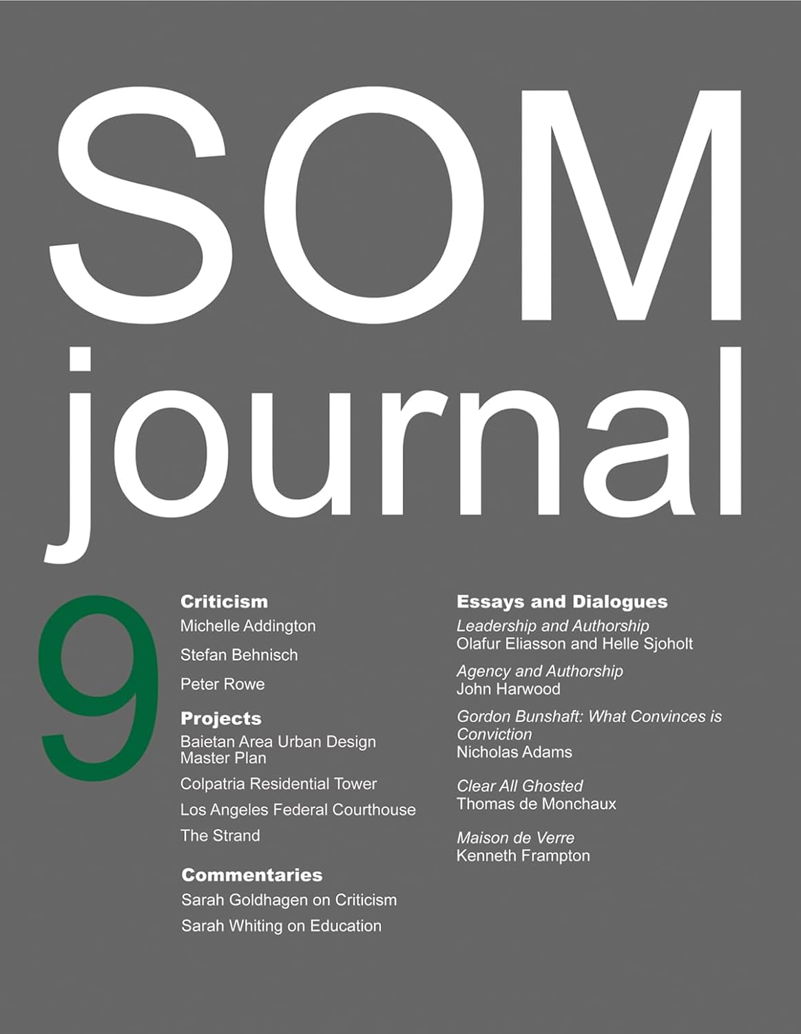 SOM: Skidmore, Owings &amp; Merrill LLP, Journal, 9