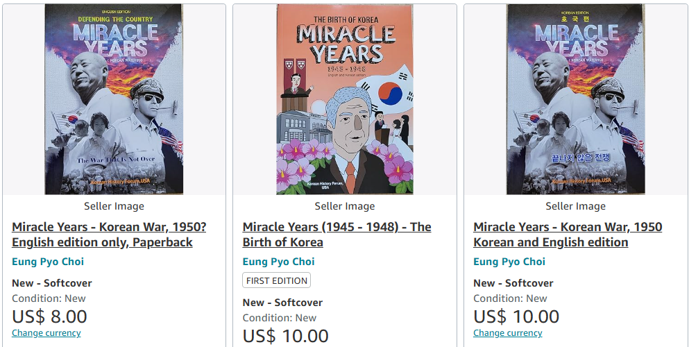 0. Three Books - Miracle Years: The Birth of Korea, Defending Country, Korean War