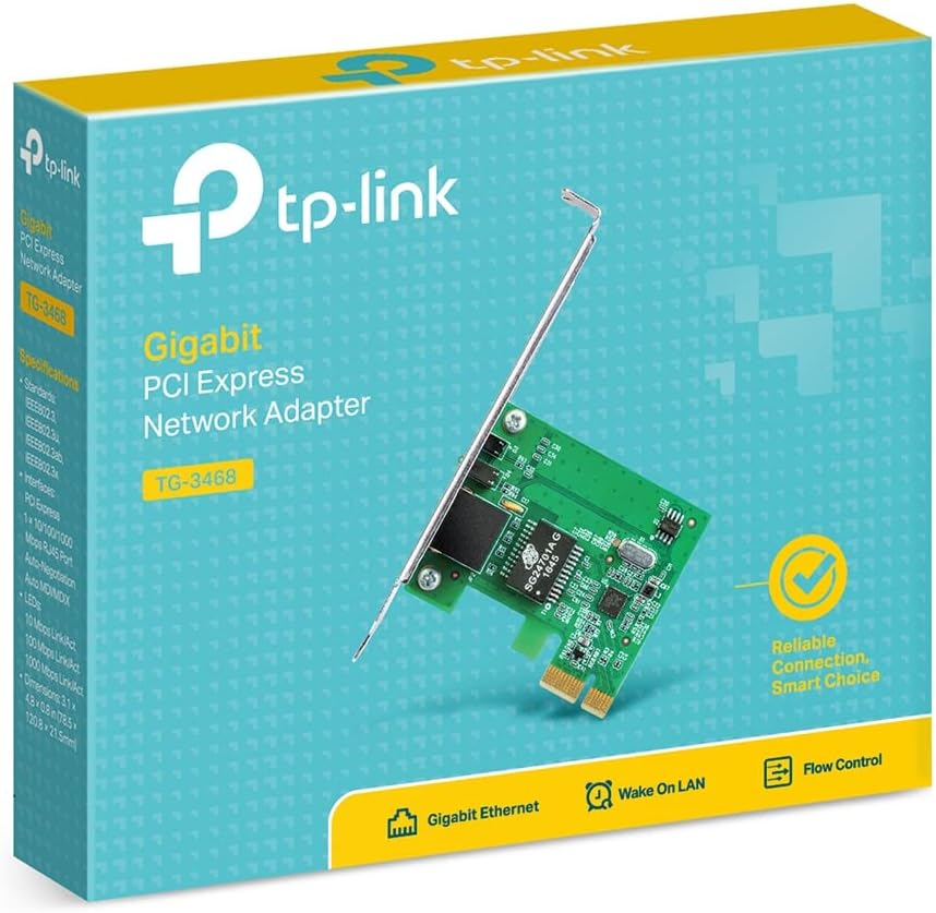TP-Link Gigabit PCI Express Network Adapter, TG-3468, Wake On LAN